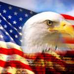 U.S. flag with eagle
