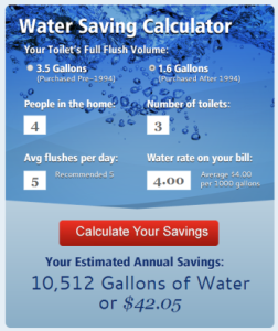 Water Savings Calculator